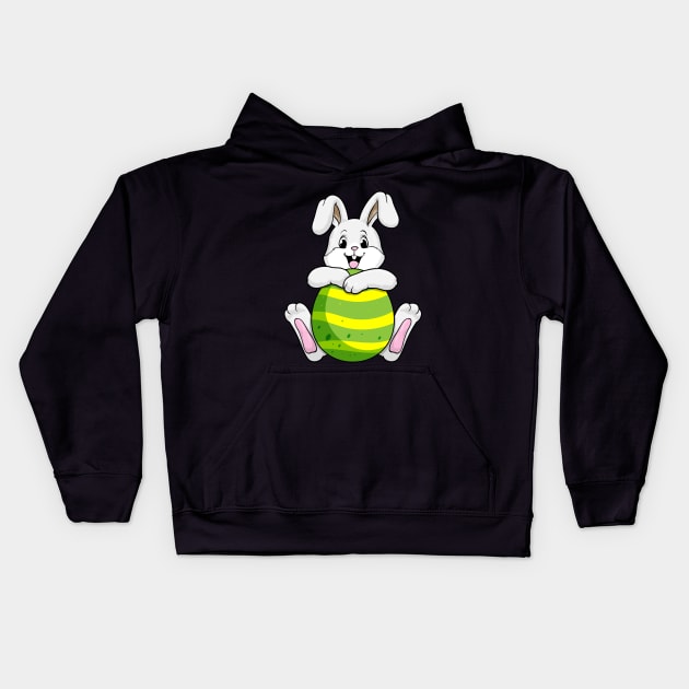 Beautiful bunny with an easter egg Kids Hoodie by Markus Schnabel